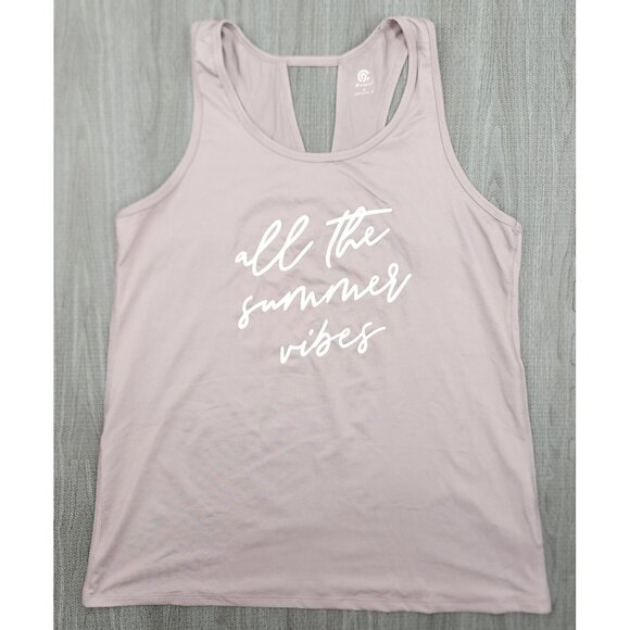 Women's C9 Champion Dry Fit Athletic Tank Top Medium All The Summer Vibes - Picture 3 of 5
